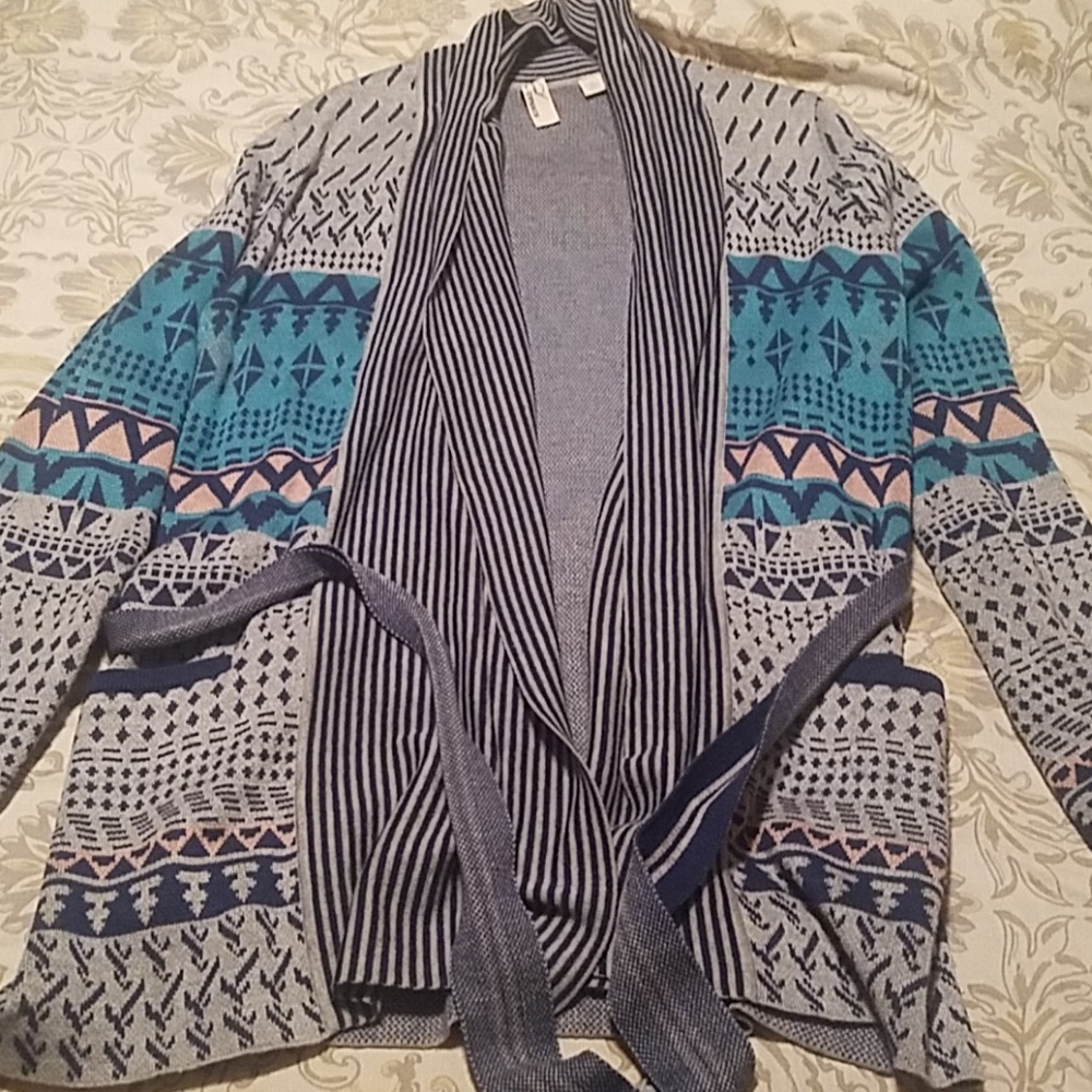 Anthropologie sweater robe cardigan size L.